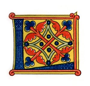 الحرف الأولي L ، 1843. بواسطة هنري شو