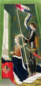 مارغريت من الدنمارك ، ملكة الاسكتلنديين (1456-86) بعد الانتهاء من رسم لوحة بواسطة هوغو فان دير جويس (1440-82) c.1482