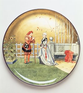 العصر السادس للإنسان ، رسم توضيحي لشكسبير العصور السبع للإنسان ، لوحة شاحن بواسطة Mintons Art Pottery Studio ، 1873 (خزفي) بواسطة هنري ستايسي ماركس
