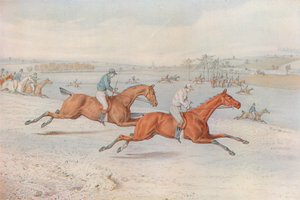 A Steeplechase: البداية. إنطلقوا - باللون الأبيض للاختيار ، 1827 بواسطة هنري توماس الكين