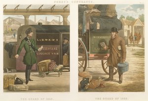 تباينات فوري: الحرس 1832 ، الحرس 1852 ، نقشها جون هاريس (1811-65) 1852 (ألوان مائية يدوية) بواسطة هنري توماس الكين