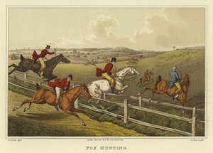 صيد الثعلب (chromolitho) بواسطة هنري توماس الكين