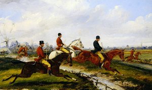 مشهد الصيد (الغواش على اللوحة) (انظر 349142 للزوج) بواسطة هنري توماس الكين