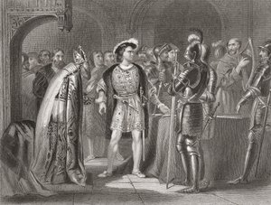 اللورد توماس فيتزجيرالد يتخلى عن ولائه لهنري الثامن عام 1534 ، من "تاريخ أيرلندا" بقلم توماس رايت ، نُشر عام 1854 بواسطة هنري وارن