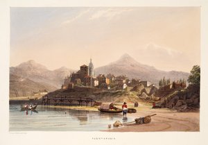 Fontarabia ، من اسكتشات المناظر الطبيعية في مقاطعات الباسك بإسبانيا ، مع مجموعة مختارة من الموسيقى الوطنية ... ، حانة. 1838 (نقش ملون يدوي)