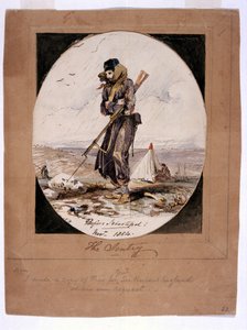 الحارس ، قبل سيباستوبول ، 1854 (قلم وحبر مع مرحاض على ورق)