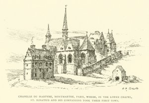 Chapelle du Martyre ، مونمارتر ، باريس ، حيث ، في الكنيسة السفلى ، أخذ القديس إغناتيوس ورفاقه عهودهم الأولى (نقش) بواسطة هنري وليام بروير