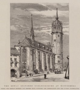 ال Schlosskirche المستعادة حديثًا في Wittenberg بواسطة هنري وليام بروير