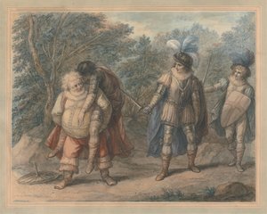 Falstaff يحمل Dead Hotspur بواسطة هنري ويليام بنبري