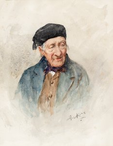 صورة لرجل عجوز (ألوان مائية)