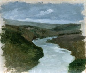 منظر طبيعي من نهر دنيبر ، c.1878-89 بواسطة هنريك هيبوليت روداكووسكي