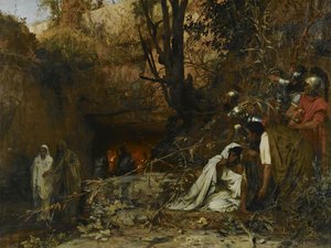 المضطهدون المسيحيون عند مدخل سراديب الموتى ، 1874 بواسطة هنريك سيميردزكي