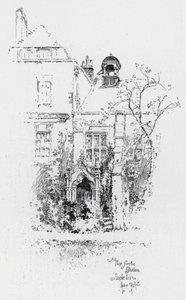 زقزقة من الحديقة ، Staple Inn (نقش)