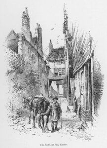 التدريب: The Elephant Inn، Exeter (litho) بواسطة هربرت (بعد) رايلتون