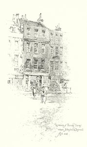 Residence of Thomas Davies, London, where Dr Johnson and James Boswell first met (litho) بواسطة هربرت (بعد) رايلتون
