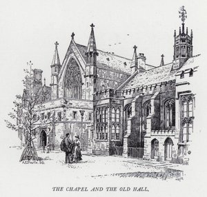 The Chapel and the Old Hall (engraving) بواسطة هربرت (بعد) رايلتون
