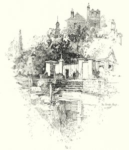 The Temple Stairs ، لندن ، عام 1790 (ليثو) بواسطة هربرت (بعد) رايلتون