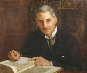 صورة بيرسي ستافورد ألين (1869-1933) رئيس كلية كوربوس كريستي ، أكسفورد وباحث إيراسميان بواسطة هربرت ارنولد اوليفر