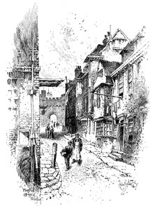 بوابة هنري الثامن ، قلعة وندسور ، c1888. بواسطة هربرت آرثر