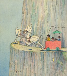 أرقام تصعد على طريق منحدر ، ج .1910