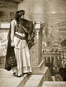 نظرة زنوبيا الأخيرة على تدمر ، التوضيح من `` تاريخ الأمم في هتشنسون &39;&39; ، 1915 بواسطة هربرت جوستاف شمالتس