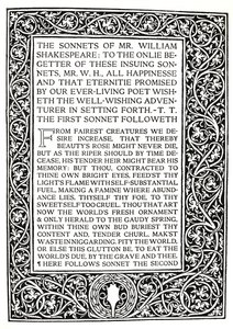 مطبعة ريكاردي: صفحة من Sonnets of Shakespeare ، c.1914 بواسطة هربرت بيرسي هورن