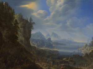 تعليم المسيح من القديس بيترز بوت على بحيرة جينيساريت ، 1667 بواسطة هيرمان سافتلفين