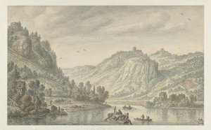 الراين في Drachenfels بواسطة هيرمان سافتلفين