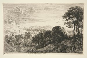 منظر طبيعي مع غروب الشمس ، من سلسلة Hill Landscapes