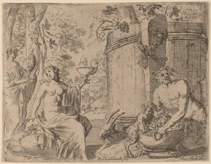 اثنان من الحوريات و Satyr قبل ضريبة القيمة المضافة الكبيرة بواسطة هيرمان فان سوانفيلت