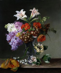 حياة صامتة مع زهور. لوحة لهرمانيا نيرجارد (1799-1875) مجموعة خاصة بواسطة هيرمانيا نيرغارد