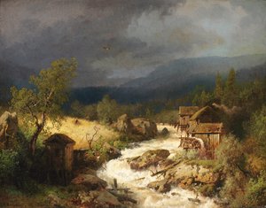 مطحنة على سيل ، 1871. بواسطة هيرمان هرتسوغ