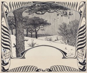 منظر طبيعي شتوي داخل حدود Jugendstil بواسطة هيرمان هيرزل