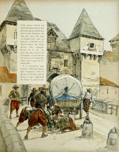 مفاجأة اميان. استخدم الإسبان حيلة للاستيلاء على مدينة أميان ، في 11 مارس 1597 عن طريق سد المشط بعربة. رسم توضيحي ، 1907 ، بقلم هيرمان فوغل بواسطة هيرمان فوجل