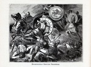 إبامينونداس ينقذ بيلوبيداس ، 1882 بواسطة هيرمان فوجل