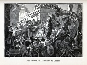 عودة الألبياديس إلى أثينا ، 1882 بواسطة هيرمان فوجل