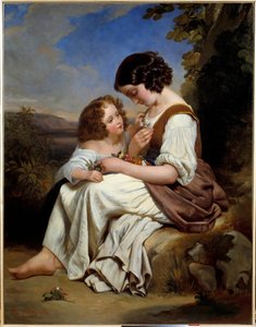 الزهرة المفضلة. لوحة هيرمان وينترهالتر (1808-1891) ، المدرسة الألمانية ، 1840. زيت على قماش. الأبعاد: 1،50 x 1،15 م. ليل ، متحف الفنون الجميلة بواسطة هيرمان وينترهالتر