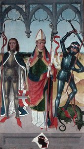 سانت جورج ، سانت نيكولاس وسانت فيكتور بمرسيليا ، من المذبح العالي لكنيسة سانت نيكولاس ، 1481 (التفاصيل) (انظر 197688 ، 197690-92)