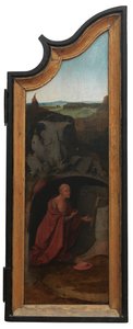 اللوحة اليمنى للوحة الثلاثية أيوب ، حوالي 1500 - 24 (زيت على اللوح) بواسطة هيرونيموس بوش