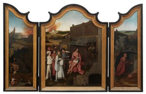 ثلاثية أيوب ، حوالي 1500 - 24 (زيت على اللوح) بواسطة هيرونيموس بوش