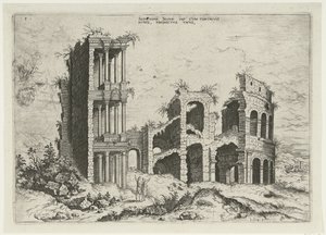 منظر لـ Septizonium و Colosseum في روما Septizonii Severi Imp (...) (العنوان على الكائن) الآثار الرومانية (عنوان السلسلة)