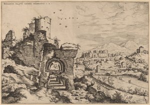 أطلال على Palatine ، تطل على حمامات Caracalla