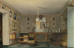 A Paris Connoisseurs Room Cabinet ، c.1815 (مرحاض وغواش على ورق) بواسطة هيلير تييري