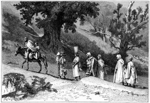 مجموعة عائلة القبايل مسافرة ، الجزائر ، c1890