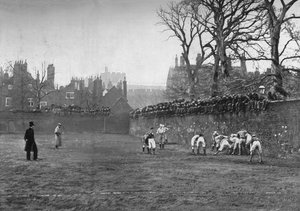 The Wall Game at Eton: St. Andrews Day - Oppidan v. Colleges، c1900، 1903