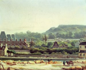 ال Hopital Saint-Louis و Buttes-Chaumont في عام 1830 بواسطة هيبوليت آدم