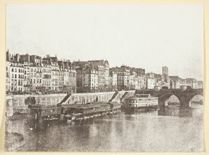 جسر Pont-Neuf والأرصفة وحمامات "A la Samaritaine" و Tour St Jacques