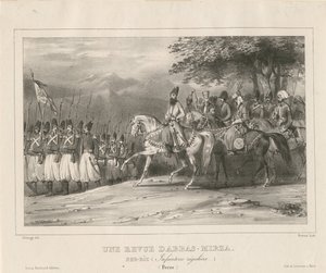 الأمير المشير عباس ميرزا 1789-1833 يتفقد فوج المشاة 1835