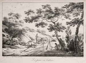 الكنسي جاهز لاطلاق النار ، 1817. بواسطة هيبوليت ليكومت