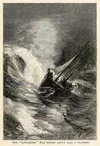 تم إلقاء الدبابات على شكل ريشة ، من حول العالم في ثمانين يومًا بواسطة جول فيرن (1828-1905) نقشها أدولف فرانسوا بانيميكر (1822-1900) ، 1873